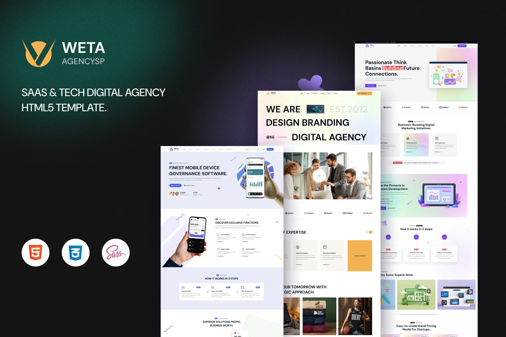 Weta – SaaS Landing Page Template