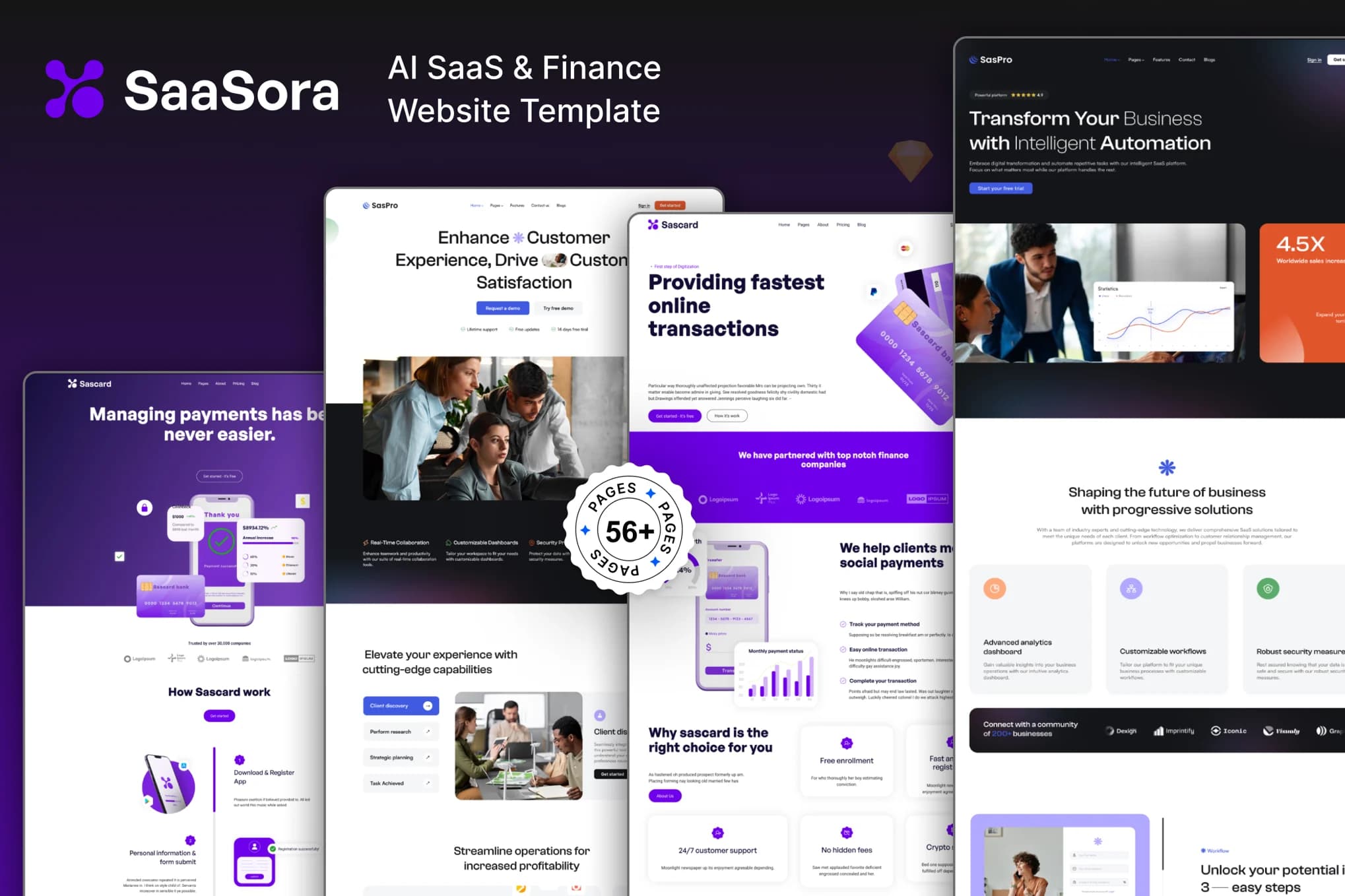 Saasora – SaaS Sketch UI Design Template