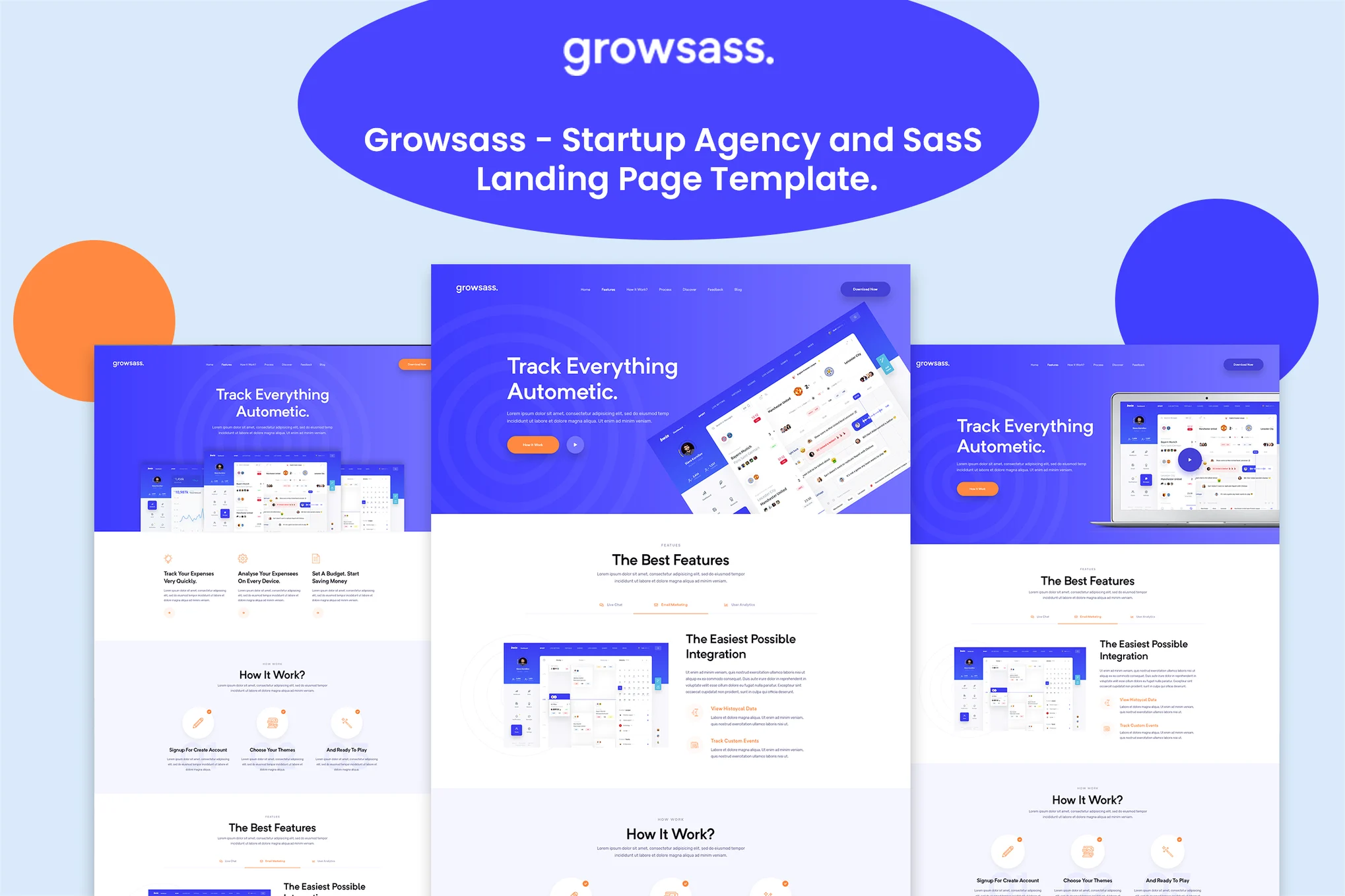 Growsass – SaaS & Startup Website Template
