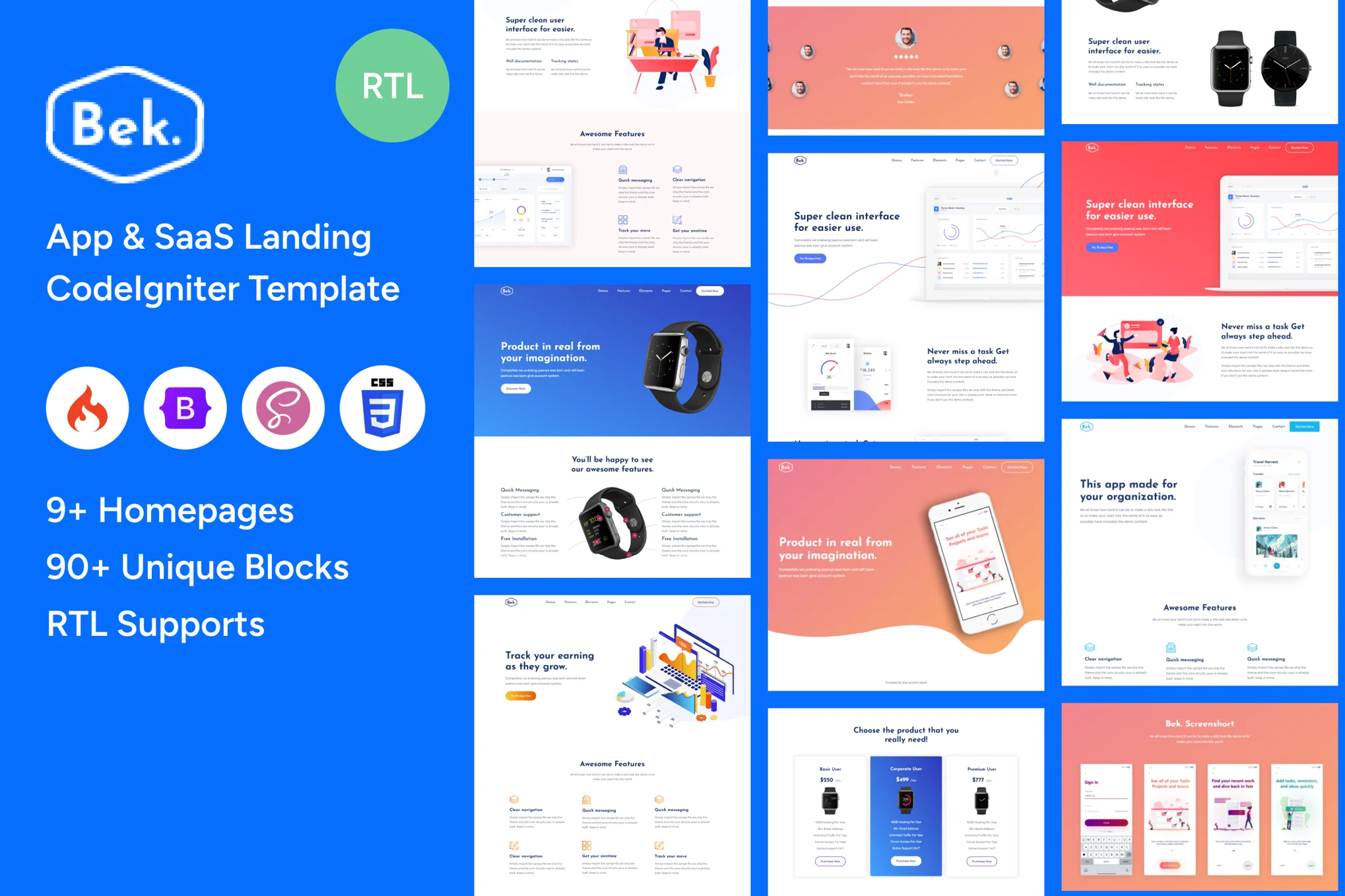 Bek – CodeIgniter SaaS Website Template