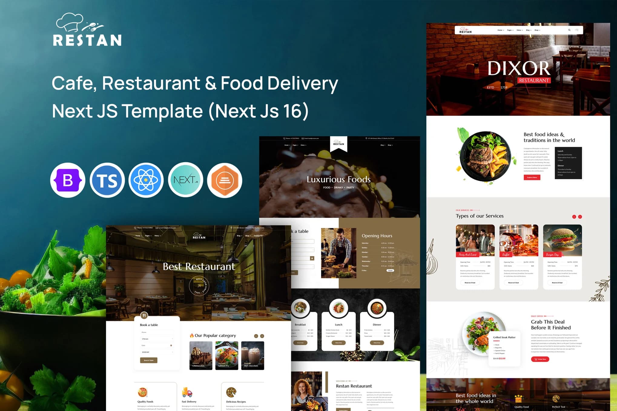 Restan – Responsive Restaurant HTML Template | Bootstrap 5 Cafe, Bistro & Food Website Template