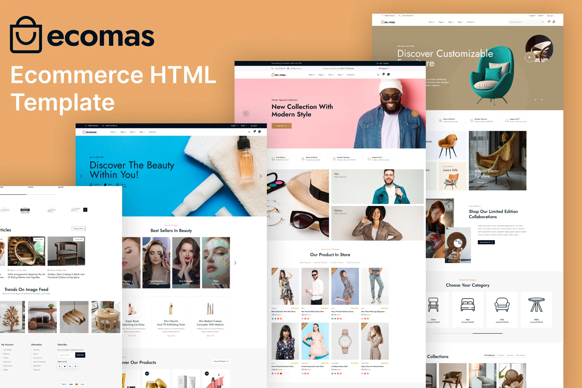 Modern eCommerce HTML Template – Responsive Online Store Website Design
