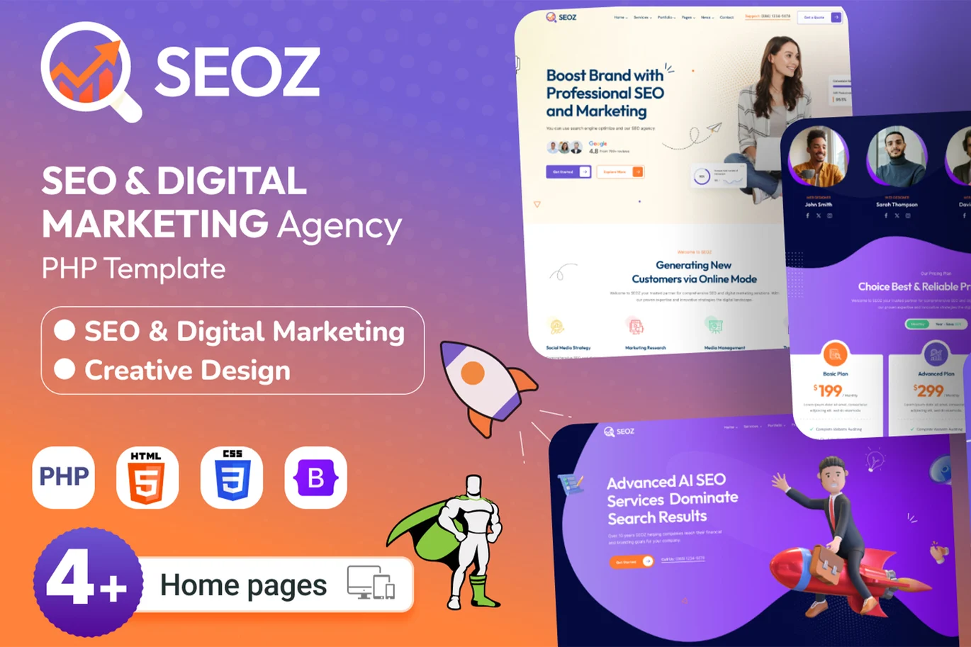 Seoz – SEO & Digital Marketing Agency Website Template