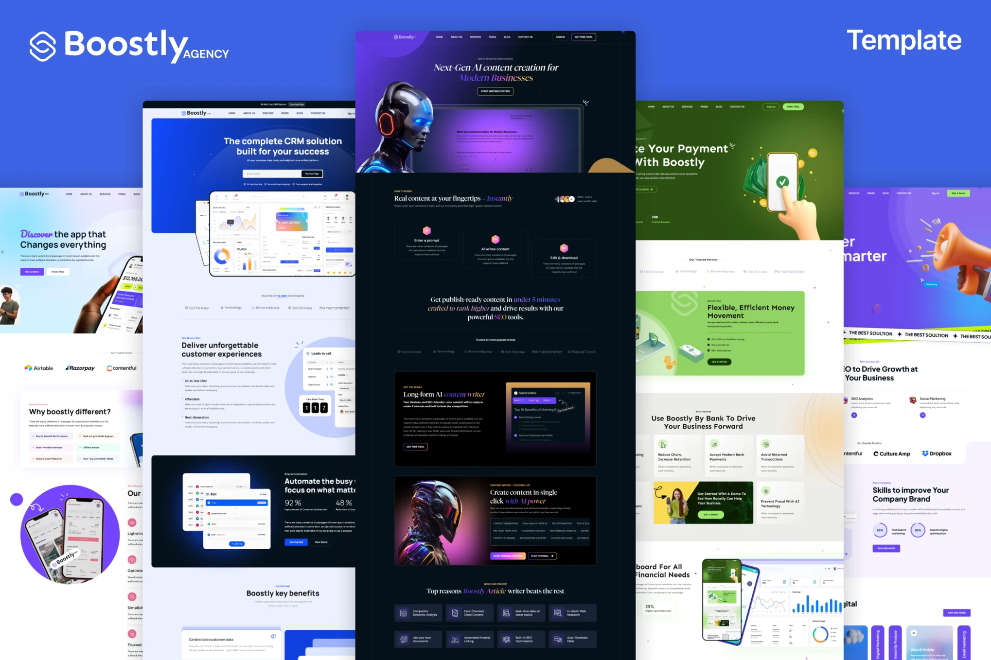 Boostly – SaaS Technology Website Template
