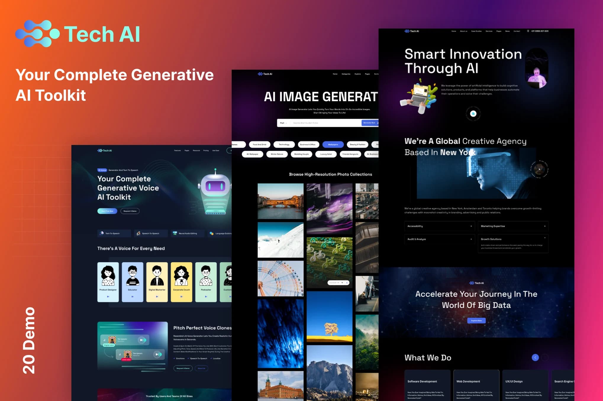 TechAI – AI Writer Website Template