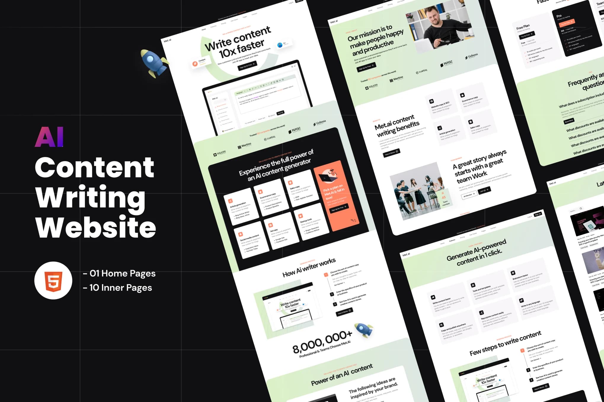 Contis – AI Writer Website Template