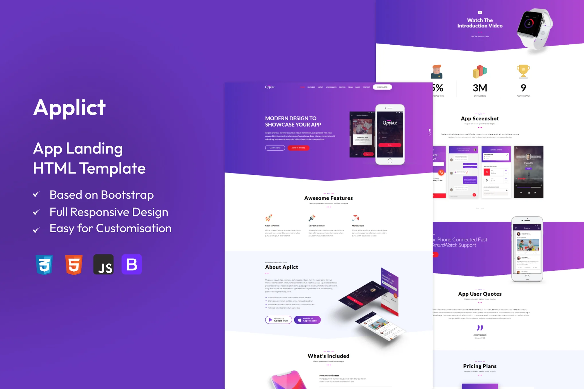 Applict – App Landing Page Template