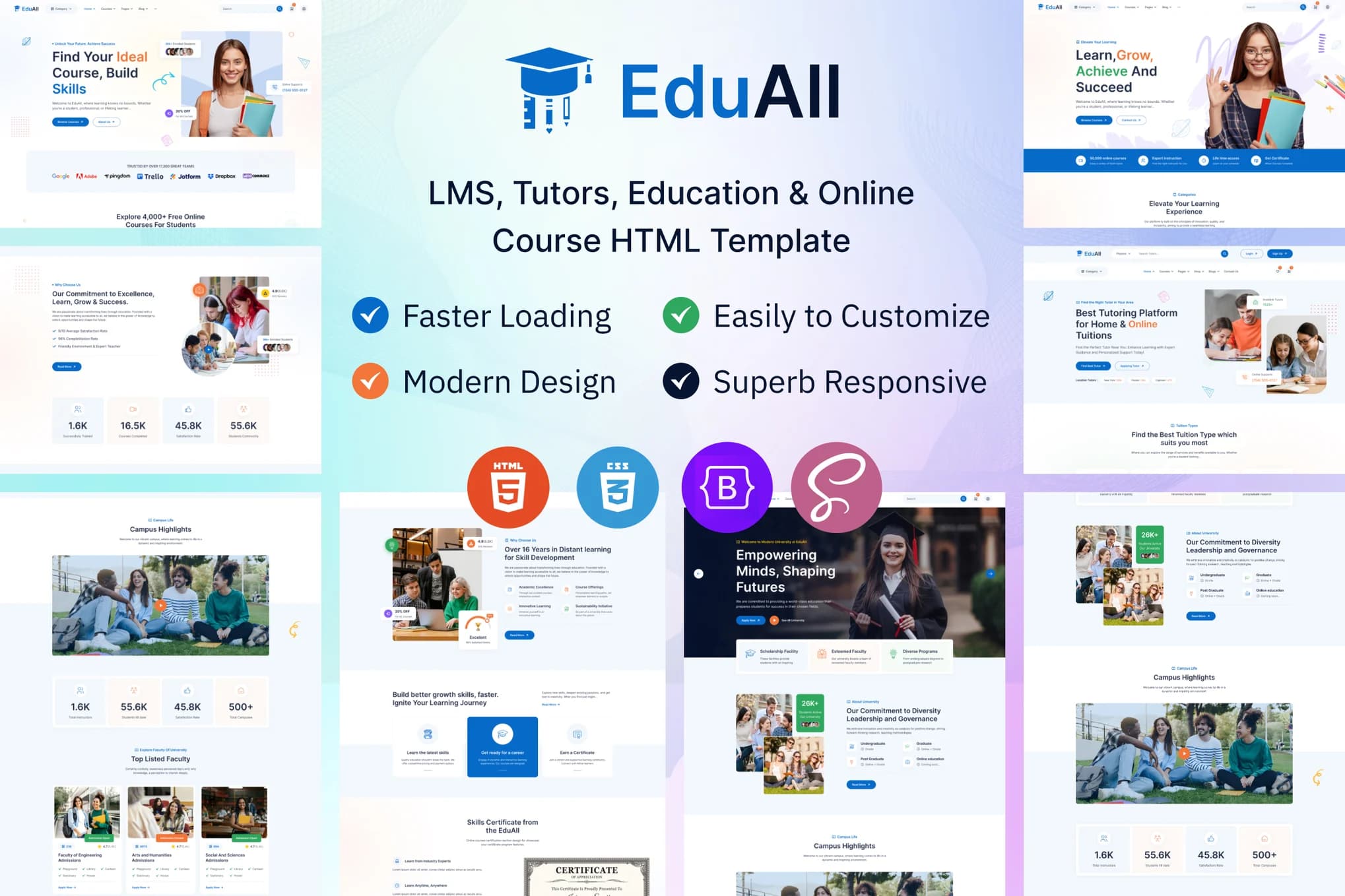 Eduall – LMS, Tutors & Education Website Template