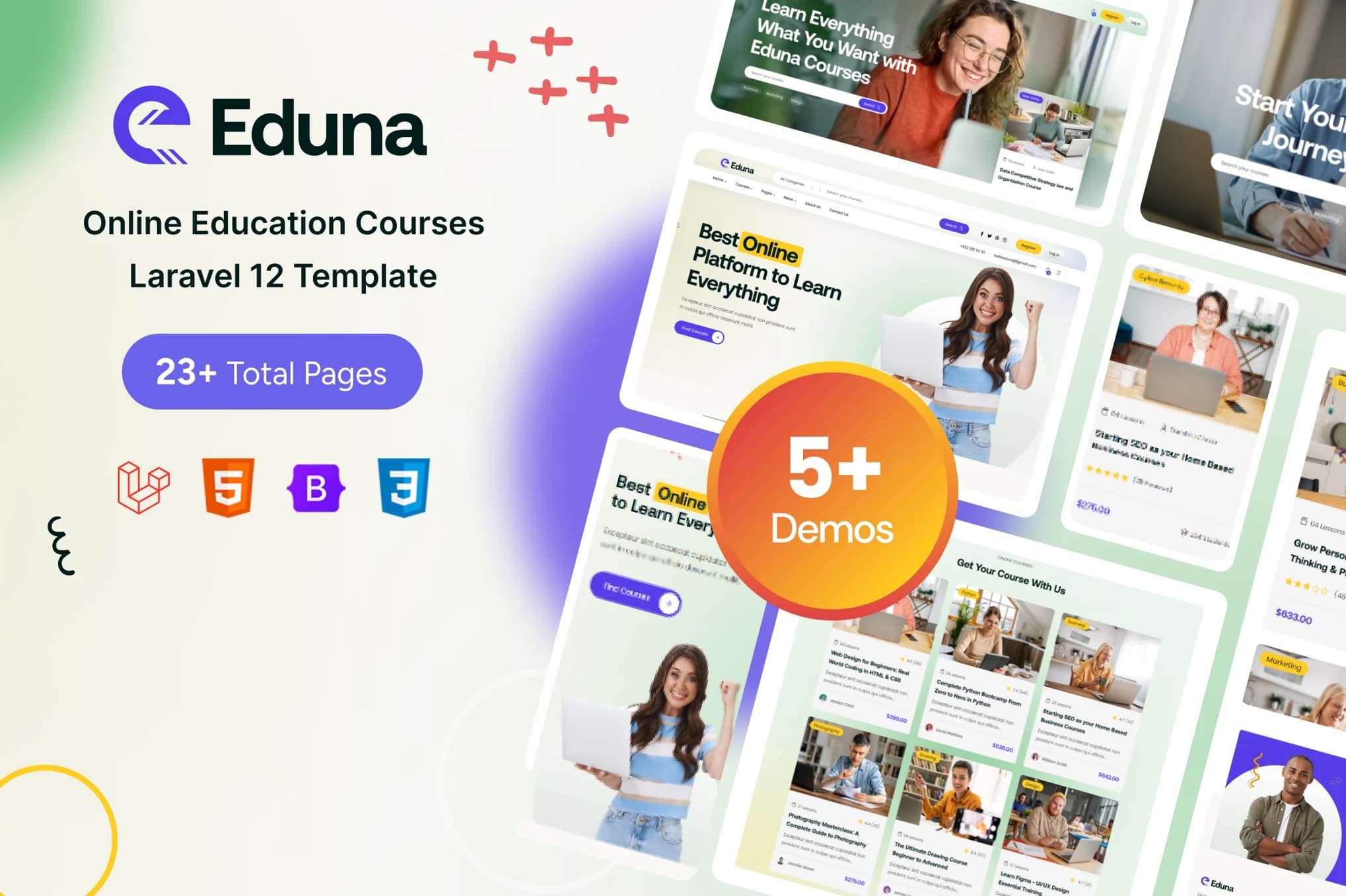 Eduna – Laravel Online Education Website Template