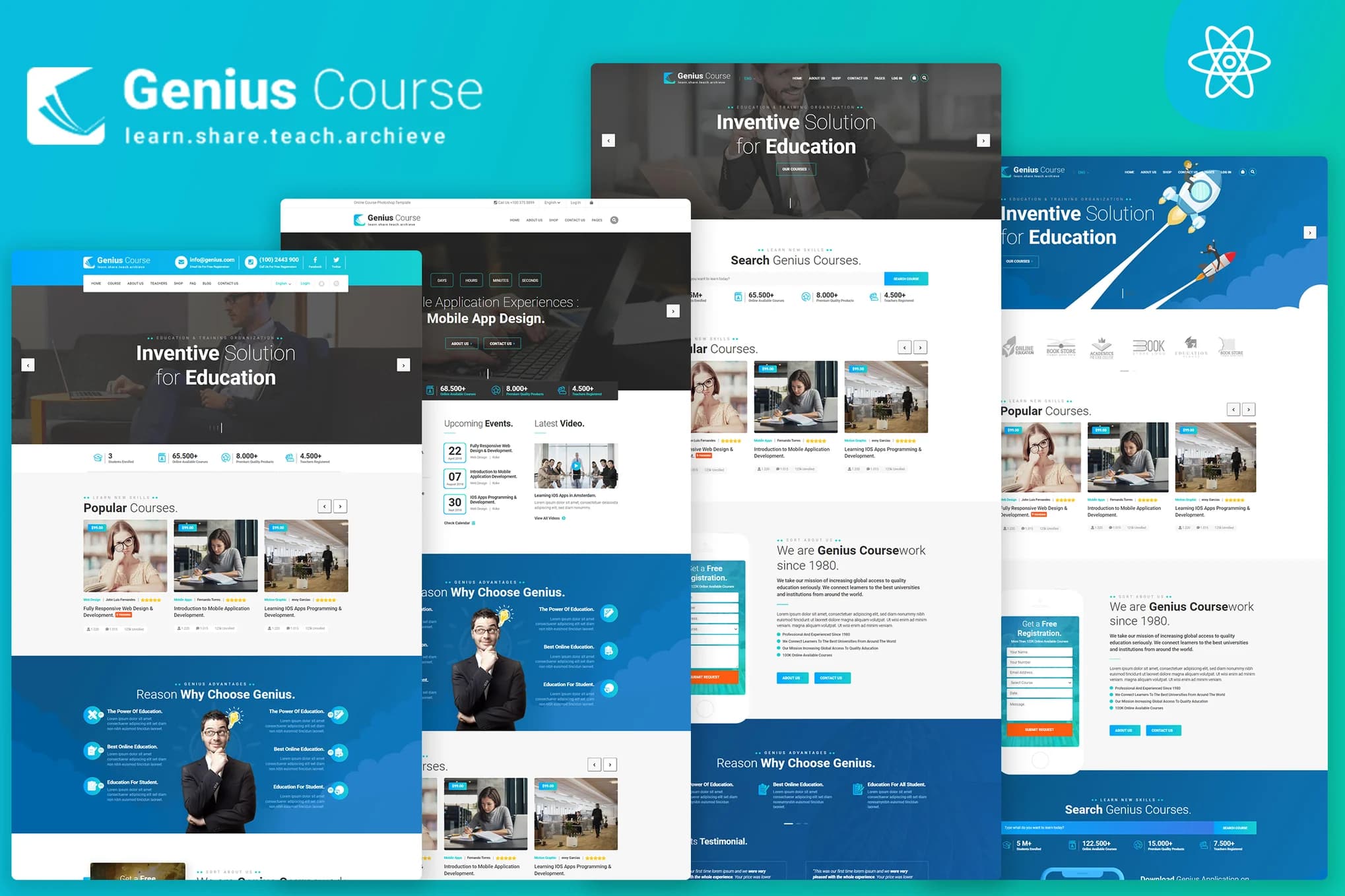 Genius – Online Course Website Template
